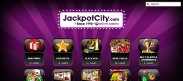 Jackpot City landing page