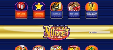 Lucky Nugget landing page