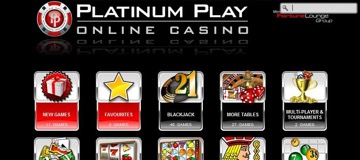 Platinum Play landing page